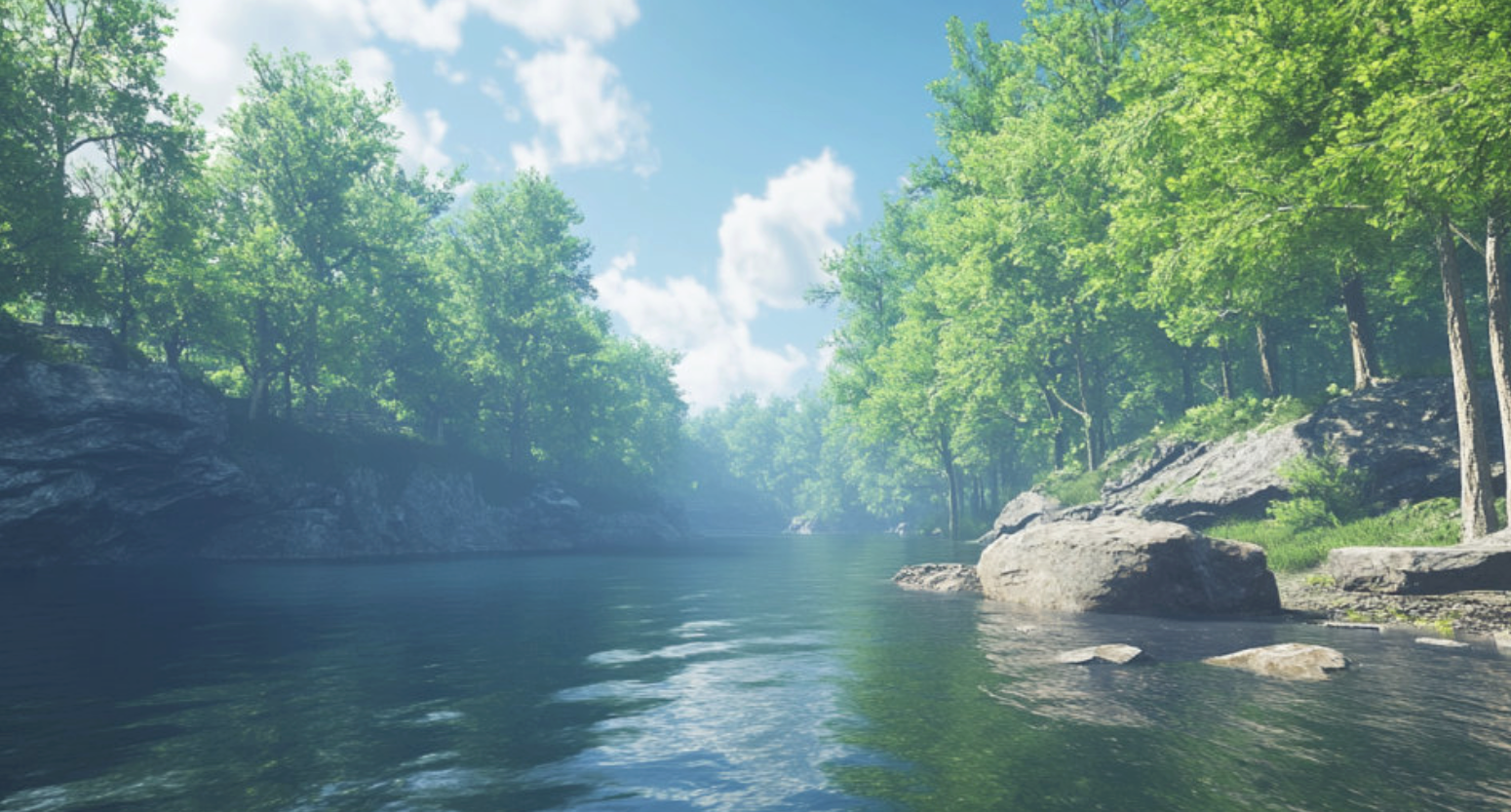 View of one of the rivers near M and M outdoor campground