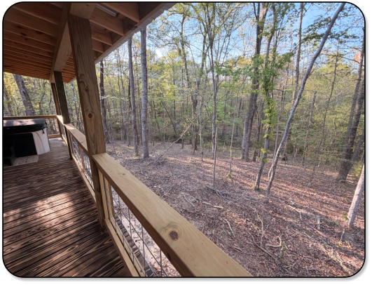 Peaceful lake near Beautiful wood surronding the M & M Outdoors Campground.
